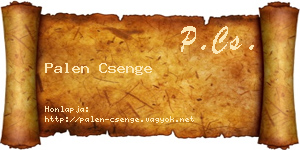Palen Csenge névjegykártya